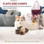 Gigwi Flappy Bird Cat Toy for Indoor Cats, Rechargeable Lifelike Interactive Flapping Bird Cat Toy Tweet, Flapping Wings & Lively Chirping, Automatic Catnip Toys for Cats Kitten, Touch Activated