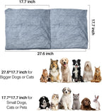 Heating Pad for Cats, Waterproof Electric Heated Cat Bed Indoor with Chew Resistant Cord, Soft Washable Cover, Two Level Adjustable Temperature Pet Bed Warmer-Medium 17.7x17.7x0.5, (Grey)