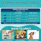 4-IN-1 Flea and Tick Prevention Drops for Dogs and Cats, Natural Cat & Dog Flea and Tick Treatment, Supports Flea Defense, Gut Health, Skin & Coat Nourishment, and Immune Support, Bacon Flavor