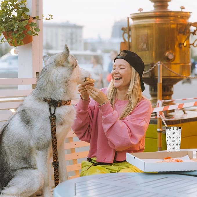 French Bulldog Paws Travel Coffee Mug with Filp Lid, Stainless Steel Insulated Tumbler Cup 13 Oz, Thanksgiving Birthday Christmas Gift for Men Women Dad Mom Sister Friend Bestie Dog Lover