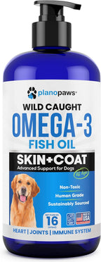 Omega 3 Fish Oil for Dogs - Better Than Salmon Oil for Dogs - Dog Fish Oil Supplement - Reduce Shedding & Itching - Supports Joints, Brain, Heart Health- Dog Skin and Coat Supplement - Fish Oil Liquid