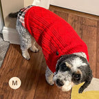 KYEESE Dog Sweater Soft Pullover Dog Sweaters for Small Dogs Girl Warm Turtleneck Small Dogs Sweater with Gingham Patchwork Stretchy Knitwear Cat Clothes Comfy Pet Coat for Fall Winter Cold Weather
