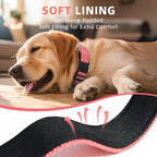 Reflective Dog Collar, Soft Neoprene Padded Nylon Pet Collar with Quick-Release Buckle, Adjustable for Extra Large Dogs,Neon Pink,XL