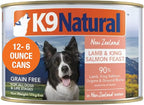 K9 Natural Wet Dog Food Pate, Lamb & King Salmon Feast, 6 Oz Cans (Pack of 12), Grain Free, Made in New Zealand with Grass-Fed, Free-Range Lamb and Sustainably Caught King Salmon