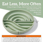 OHMO Slow Feeder Dog Bowls (Sunrise, Sage Green) Enrichment Toy Soft Silicone Food Safe Feeding Bowl Non Slip Suction Cup for All Breed Pet, Cat Slow Down Eating Dishes, Boredom and Anxiety Reducer
