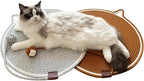 Cat Scratching Mat Natural Cotton Rope Cat Scratching Pad, Large Size Scratcher Mat with Toy (2 Packs 19.6'') (Grey + Brown)