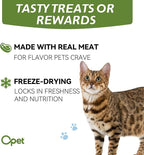 OPET Freeze Dried Duck Cat Treats, Single Ingredient Grain Free High Protein Pet Food for Cats and Dogs, Healthy Training Snacks，Freeze Dried Duck Breast Sliced Fillets (Duck Breast, 5.92 Ounce)