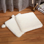 SHENGOCASE 2-Pack 17.7" x 17.7" Faux Rabbit Fur Cat Condo Replacement Cushion. Cat Dog Bed Cushion Pad Mat, Cat Pad for Window Perch Cat Tree Tower, Cat Dog Carrier Cage Crate Kennel Furniture