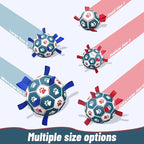 QDAN Dog Toys Soccer Ball with Straps, Herding Balls for Dogs, Interactive Toy for Tug of War, Durable Dog Balls for Medium Large Dogs (8 Inch)