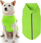 Gooby Zip Up Fleece Dog Sweater - Lime, 2X-Large - Warm Pullover Fleece Step-in Dog Jacket with Dual D Ring Leash for Small to Medium Dogs