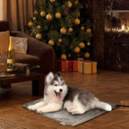 Toozey Pet Heating Pad, 6 Adjustable Temperature Dog Cat Heating Pad with Timer, Waterproof Heated Dog Bed with Chew Resistant Cord, Indoor Electric Pet Heated Mat 28x20in