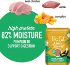 Tiki Cat Aloha Friends, Chicken, Pumpkin & Lamb, Grain-Free & High Moisture, Wet Cat Food for All Life Stages 2.5 oz. Pouch (12 Count)