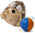 Interactive Dog Toy That Moves Active Ball for Dogs with Rechargeable Battery, Self Moving Balls and Plush Cover for Small & Medium Dogs to Chase, Barking Dog Toy Hedgehog (1 pack, Hedgehog)
