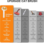 Pet Steam Brush for Dog & Cat – 3-in-1 Spray Hair Removal Comb – Steam for Shedding & Grooming – Water Brush for Long & Short Haired Pets – Spritz Defur Comb – Includes 2*Waterless Shampoo