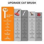 Pet Steam Brush for Dog & Cat - 3-in-1 Steam Grooming Brush for Shedding & Hair Removal - Self Cleaning Spray Comb with Mist for Long Haired Pets, Yellow