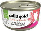 Solid Gold Wet Cat Food Pate in Coconut Oil - Healthy Canned Cat Food Pate w/Real Salmon, Omega Fatty Acids, Vitamins & Minerals - Grain Free & Gluten Free Canned Meals for Cats & Kittens - 24ct/3oz