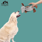 Hollypet Plush Dog Squeaky Toy Stuffed Armadillo Animal Pet Puppy Chew Toys with Clean Teeth for Small Medium Large All Breed Sizes Dogs, Deep Green, 10in