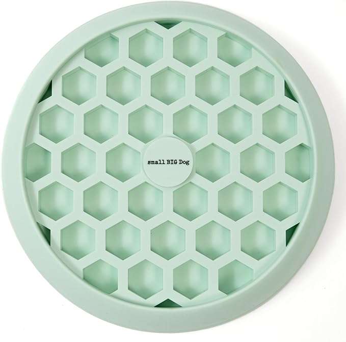 Small Big Dog's Enrichment Bowl and Lick Mat- Top Slow Feeder, Bottom Lick Mat, Soft on Nose Design Breeds, Focus on Dogs w/Short Snouts Like Frenchies, Silicone, Dishwasher Safe