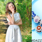 GEMDAZZ Sparkling Puppy Paw Print Charms in 925 Sterling Silver, Pave Dog Pawprint CZ Round Beads and Always in My Heart Charms, Gift for Animal Lover, fit European Women Bracelet/Necklace