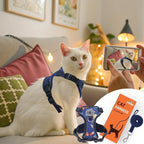 BEAUTYZOO Cat Harness and Leash Escape Proof for Walking[MAX Safety Upgrade]- Neck Release Adjustable Harness for Cats Puppy,Soft Comfortable Lightweight & Reflective Travel Kitten Harness for Outdoor