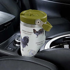 30oz Chicken Tumbler with Handle and Straw, Stainless Steel Vacuum Insulated Coffee Tumbler, Travel Mug Water Bottle, chicken Stuff Accessories Decor, chicken Gifts for Women