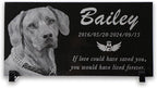 Personalized Black Granite pet Memorial Stone, Garden Plaque Engraved with Photo for Dogs, Customized Headstone for Cemetery Decoration, Memorial Gifts for Loss of Dog, Cats and Family Pets