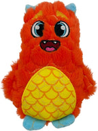 Bite Force - Durable & Strong Dog Toy Orange Monster with Squeaker, Kevlar-Reinforced for Aggressive Chewers.