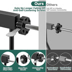 29.5"-40.5" Baby Gate with Cat Door for Stairs & Doorways - No Drilling, Easy Install 30.5" Tall, Auto-Close Metal Gate, Pressure Mounted - Indoor Gate for Cats and Pets, Black