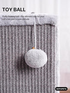 32.7" Tall Cat Scratching Post for Indoor Cats, Sisal Cat Scratcher Post with Hanging Ball