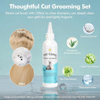 4 in 1 Pet Steam Brush for Cat & Dog, Cat Steam Brush for indoor Cats, Self Cleaning Shedding & Grooming Tool with Waterless Shampoo, Pet Spray Hair Removal Comb with Release Button & Water Tank
