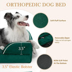 Comfort Expression Small Dog Beds Waterproof Orthopedic Foam Dog Sofa Beds for Small Dogs Comfy Pet Bed with Washable Removable Cover & Non-Slip Bottom(X-Small,Emerald)