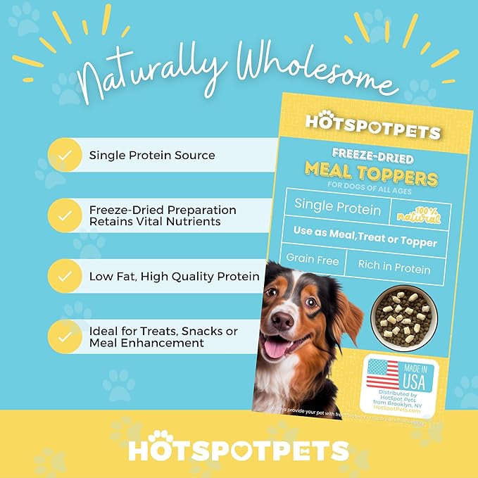 Freeze Dried Raw Chicken Meal Toppers for Dogs - Single Protein,All Natural, Grain-Free- Perfect for Training, Topper or Snack - Made in USA - (Chicken Meal Toppers) 1LB Bag (500+ pcs)