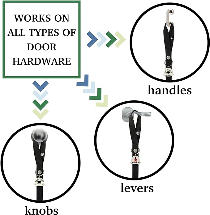 Caldwell's Pet Supply Co. Dog Potty Bells, Dog Door Bell, Bells to Go Outside, Potty Training Bell, Dogs Doorbell, Dogs Potty Doorbell, Ring to Go Pee, All Breed Puppy Training Tool - Gray (Set of 2)