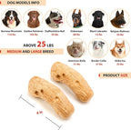 Willjoy 2-Pack Tough Dog Toys for Aggressive Chewers, Pine Wood and Nylon Dog Chew Toys, Aggressive Chew Toys for Large Dogs, Bacon Indestructible Dog Toy, Large Dog Toys to Keep Them Busy