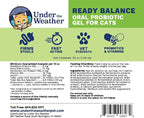 Under the Weather Pet | Ready Balance for Cats | Oral Probiotic and Prebiotic Gel | Maximum Strength Digestive Support | Beneficial Bacteria, Live Probiotics, Vitamins & Prebiotic Inulin