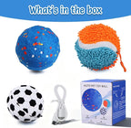 Interactive Dog Ball, Stimulating Dog Toys with 2 Outer Covers, Pet-Safe E-TPU Material, Anti Boredom Automatic Bouncing Ball, Type-C Rechargeable Smart Pet Toy for Medium and Large Dogs