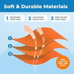 Voyager Escape-Proof Step-in Lock Cat Harness & 5ft Neoprene-Handle Leash Set All-Weather Mesh with Reflective Stitching for Small to Large Cats by Best Pet Supplies, Orange (327), XS