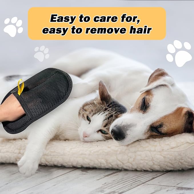 2pcs Pet Hair Removal Glove for Cats Dogs,2025 Electrostatic Pet Hair Remover Grooming Removal Gloves for Pets Hair,Hair Remover Gloves for Couch Clothes Carpet Bed Furniture Pet Grooming
