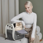 Cat Backpack Carrier – Airline Approved Dog Carrier for Small Dogs, Cats & Pets – Ventilated Backpack Pet Carrier for Travel, Hiking, Vet Trips – Soft Sided Puppy Carrier Bag with Padded Straps