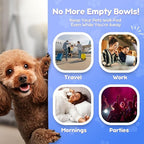 Flexzion Gravity Pet Feeder Food Dispenser (4-6 lb Size) for Dogs Cats Automatic Replenish Dry Food Storage Container Bowl for Small Medium Breed Dog Cat Animal Feeding Watering Fountain Supplies