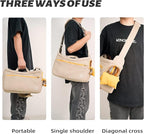 Soft and Comfortable Pet Carrier and Business Backpack with Strong Support - Ideal for Business, Travel, and Outings with Small Dogs and Cats (Kahki,15.7" L x 5.5" W x 9.8" H，up to 16lbs