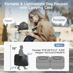 2-in-1 Dog Playpen, 73''Pop Up Cat Puppy Pet Playpen Indoor/Outdoor Cats Enclosed, Cat Dog Tent Crate Cage Kennel, Portable Playpen for Kitten, Small Animals Play Pen(No Divider, Unified Space)