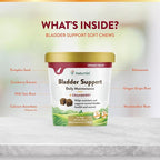 NaturVet Bladder Support Plus Cranberry for Dogs, 60 ct Soft Chews, Made in The USA with Globally Source Ingredients