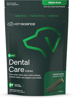 VetriScience Healthy Mouth Dental Chews, Perio Plus Sticks for Dogs, with Probiotics, Spirulina & Zeolites, Breath Freshening, Plaque & Tartar Control, Chicken, 30 Count