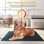 Faster Warming Pet Heating Pad, Indoor Electric Dog Cat Heated Bed Pad with Adjustable Temperature & Auto Shut Off, Waterproof Pet Heated Pads with Chew Resistant Cord, Pet Heated Mat 18 X 16 Inch