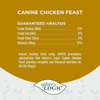 Nature's Logic Grain-Free Canned Dog Food - 95% Animal Proteins - 100% Natural Wet Dog Food Cans - No Common Allergens - All Life Stages - Ideal for Sensitive Dogs - Chicken (13.2 oz, 12 pack)