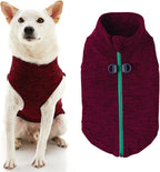 Gooby Zip Up Fleece Dog Sweater - Fuchsia Wash, Small - Warm Pullover Fleece Step-in Dog Jacket with Dual D Ring Leash for Small to Medium Dogs