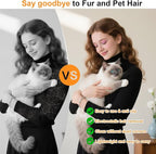 2PCS Upgraded 5-Finger Pet Hair Removal Glove for Cats & Dogs, Reusable Electrostatic Pet Hair Remover Gloves, Efficient Pet Grooming Gloves Brush Tool for Furniture, Clothing, Couch & Carpet