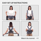 Dog Sling Carrier for Small Dogs - Anti-Anxiety Cat Sling, Puppy Pouch - Pet Sling in Gray Black Blue Green Pink Yellow (Gray, Standard)