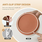 Ceramic 6.1inch Raised Dog and Cat Bowl Set, 2 Heights Elevated Wooden Stand for Small Breed Dogs, Weighted Pet Food and Water Dishes(6.1'',28.7oz, Vanilla White)